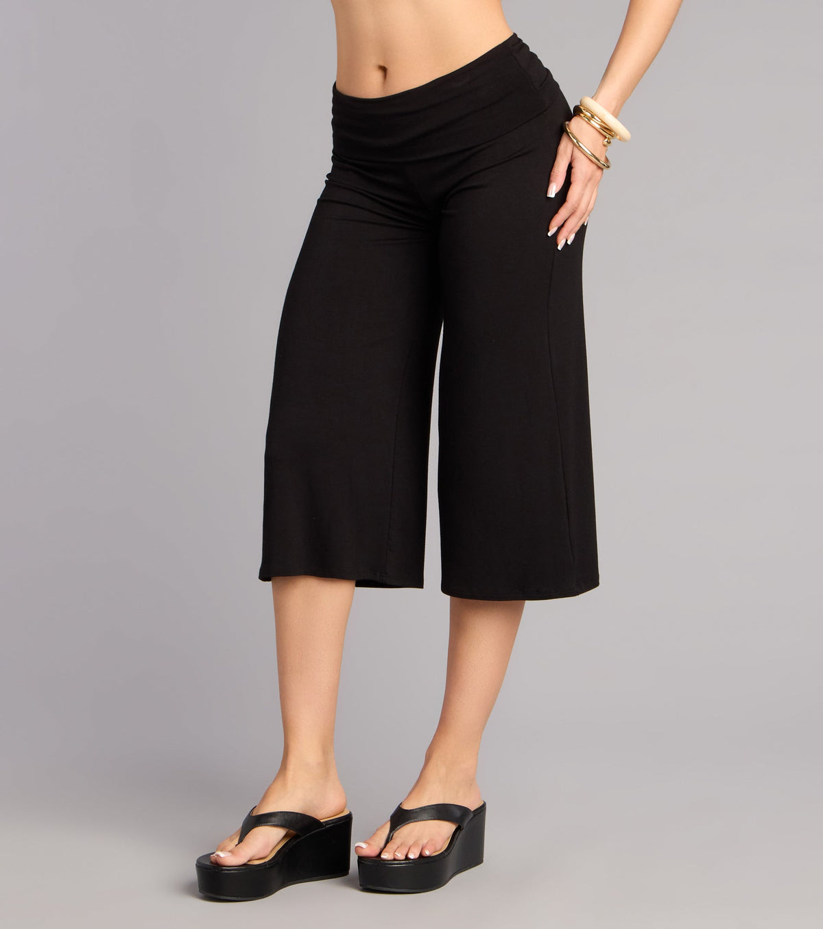 Effortlessly Cool Knit Gaucho Pants