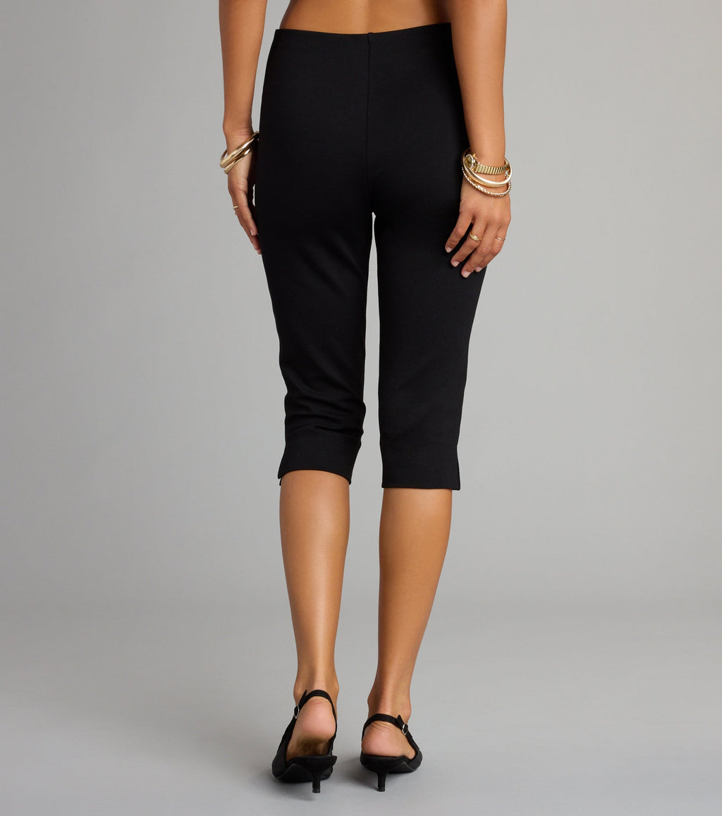 Forever On Trend High Rise Ponte Capri Pants