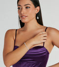 Ever So Luxe Cubic Zirconia Leaf-Shaped Dainty Bracelet