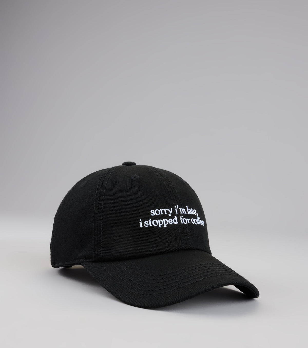 Sorry I'm Late, I Stopped For Coffee Baseball Cap