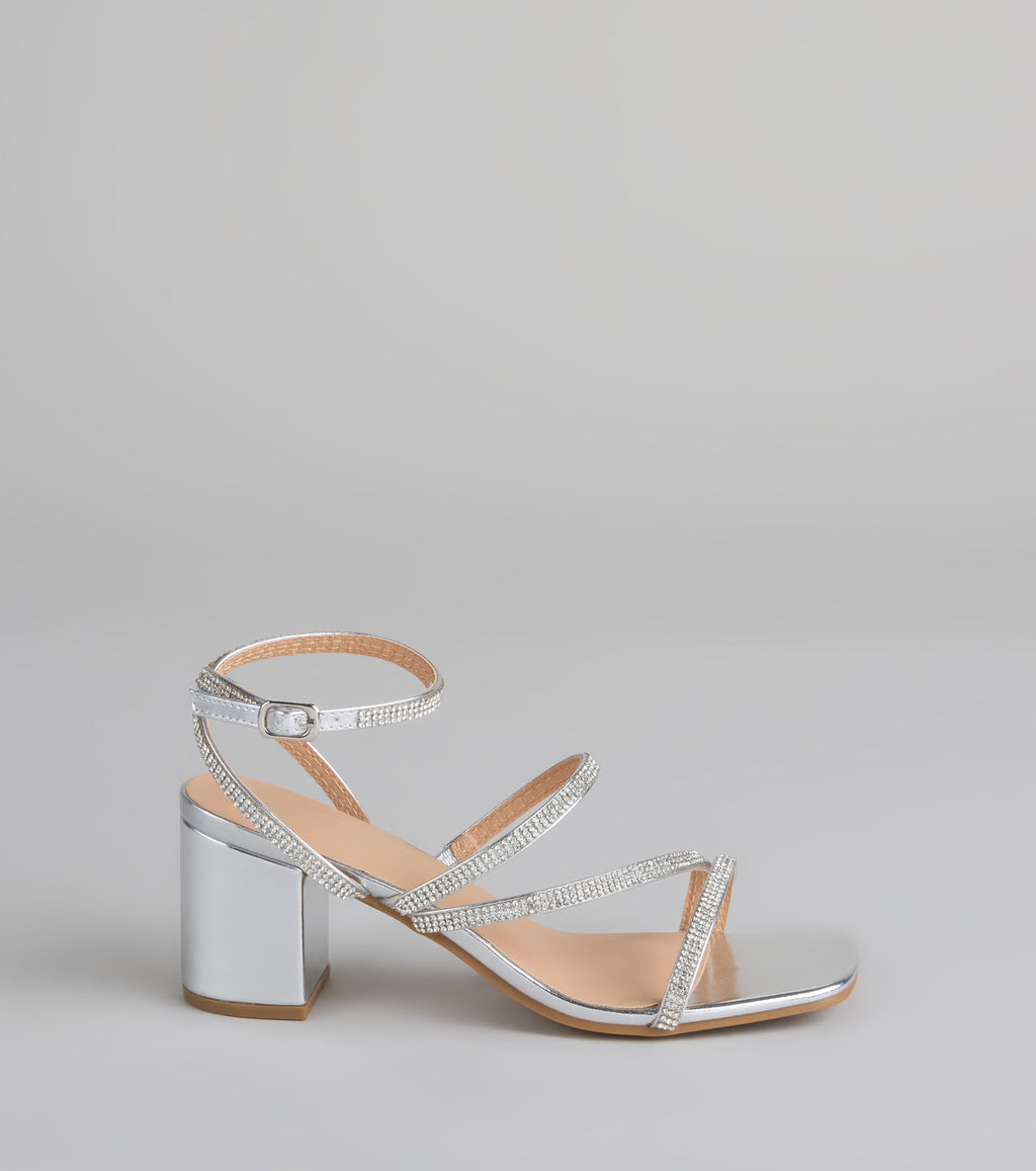 Made You Sparkle Rhinestone Block Heels