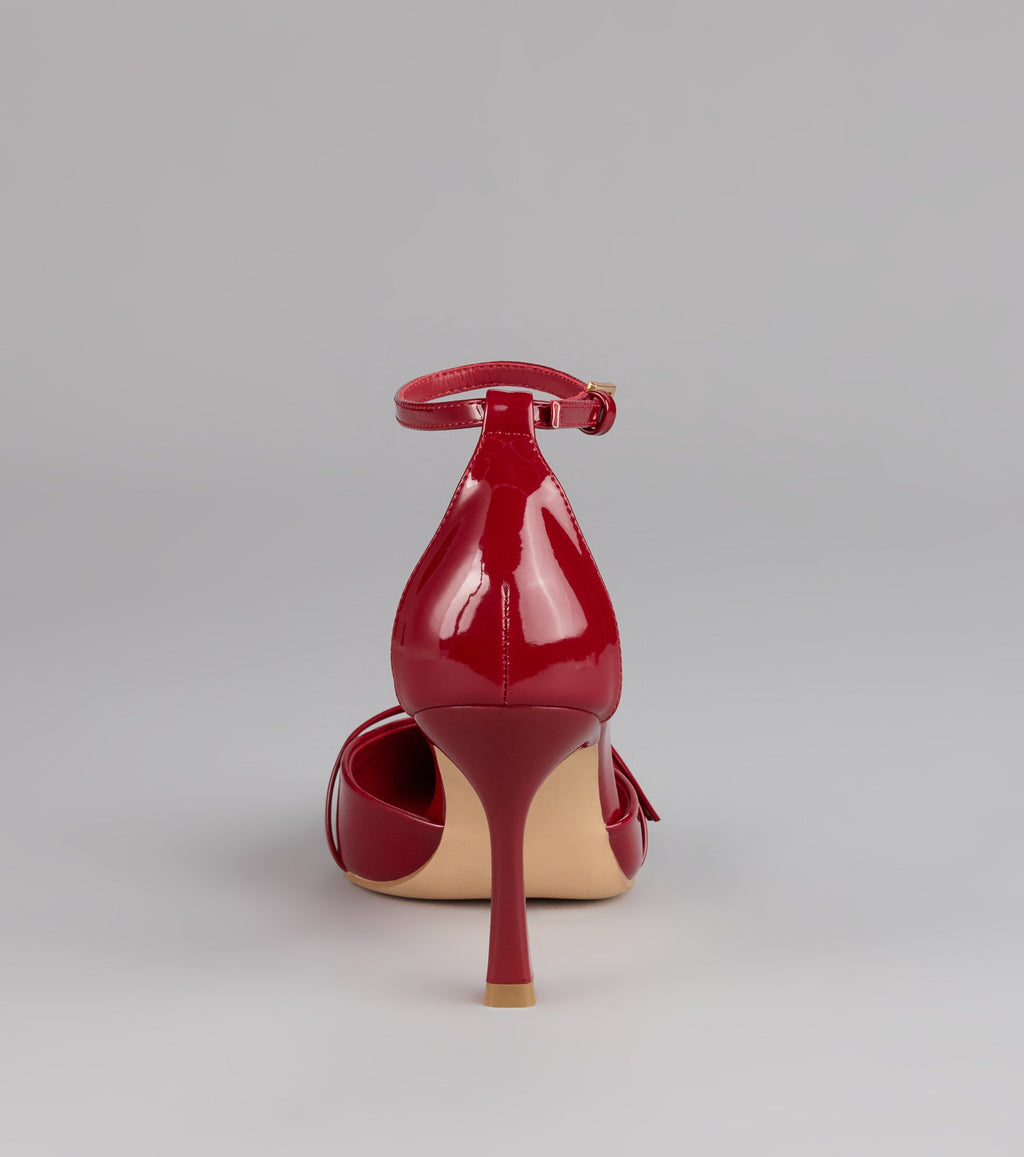 Point Taken Closed Toe Buckle Pumps