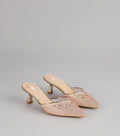 Crystal Beam Pointed Toe Mules