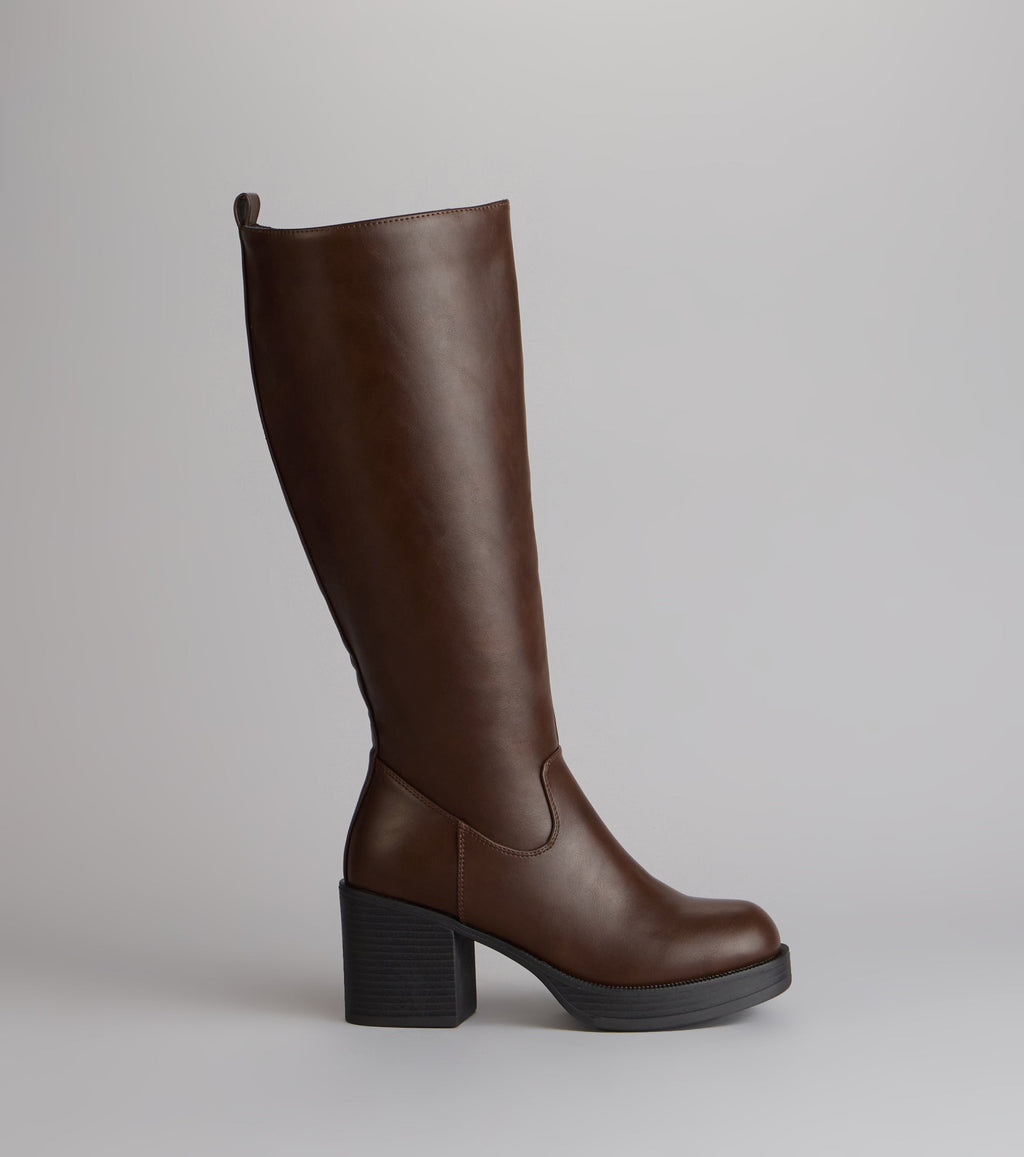 City Edge Wide Calf Platform Boots